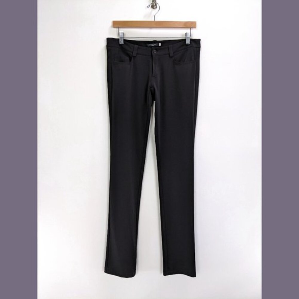 Angela Mele Milano Size 4 Womens Low Waist Slim Dress Pants In Black